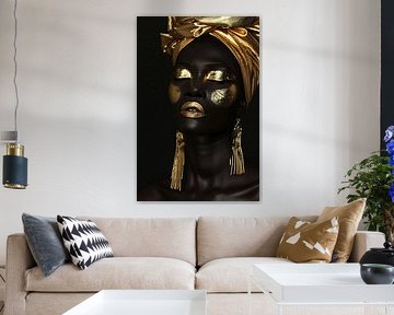 African woman in gold by Poster Art Shop