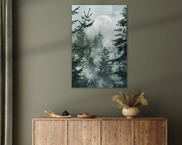 Mystiek bos van Poster Art Shop