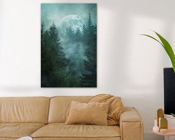 Mystiek bos van Poster Art Shop