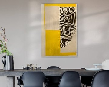 Geometric - Yellow lines by Poster Art Shop