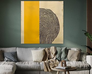 Geometric - Yellow lines by Poster Art Shop