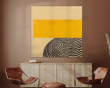 Geometric - Yellow lines by Poster Art Shop