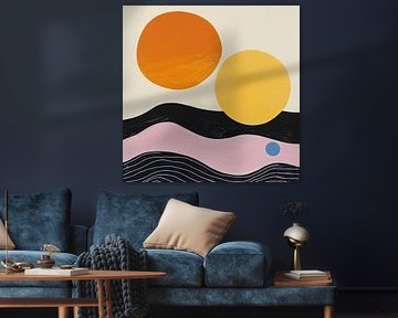 Colourful harmony - Abstract suns by Poster Art Shop