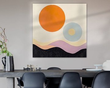 Colourful harmony - Abstract suns by Poster Art Shop