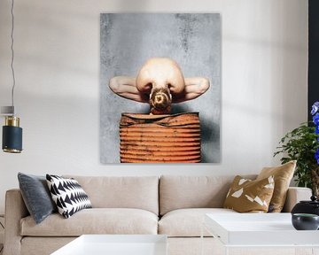 Très belle femme nue dans une photographie vintage en noir et blanc