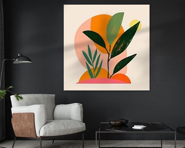 Minimalist plant art - Abstract style by Poster Art Shop