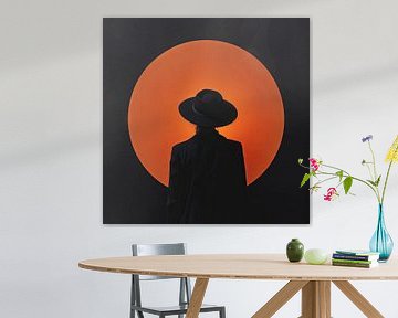 Coucher de soleil et silhouette sur Poster Art Shop