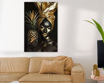 Ananas und afrikanische Eleganz von Poster Art Shop