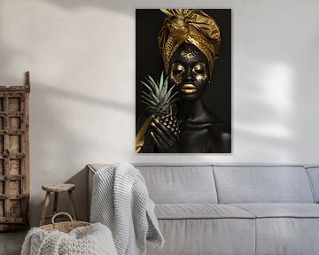 Ananas und afrikanische Eleganz von Poster Art Shop