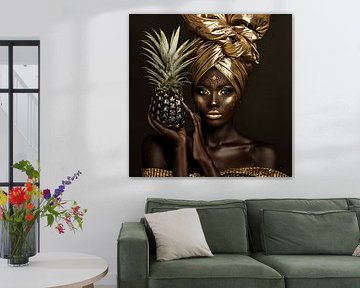 Ananas und afrikanische Eleganz von Poster Art Shop