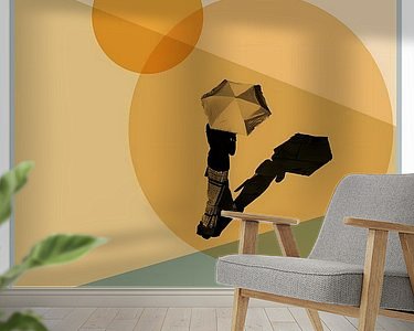 Voorbeeld van het werk in een kamer