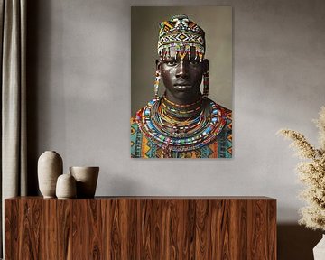 Portrait of traditional African fashion by Poster Art Shop