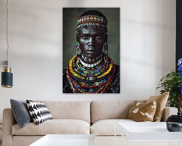 Portrait of traditional African fashion by Poster Art Shop