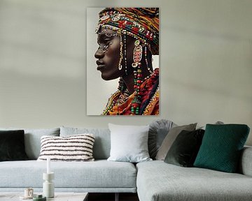 Portrait of traditional African fashion by Poster Art Shop