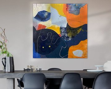 Kleurrijke dynamiek - abstracte compositie