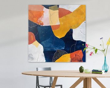 Kleurrijke dynamiek - abstracte compositie