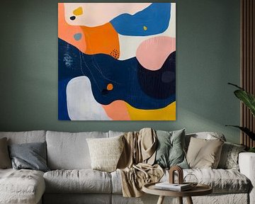 Kleurrijke dynamiek - abstracte compositie