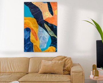 Kleurrijke dynamiek - abstracte compositie