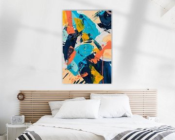 Kleurrijke dynamiek - abstracte compositie