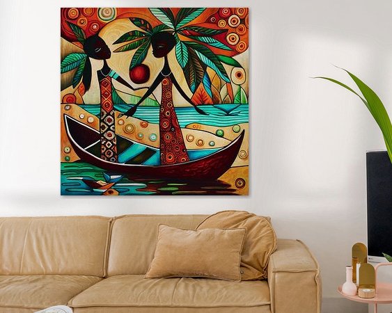 Voorbeeld van het werk in een kamer