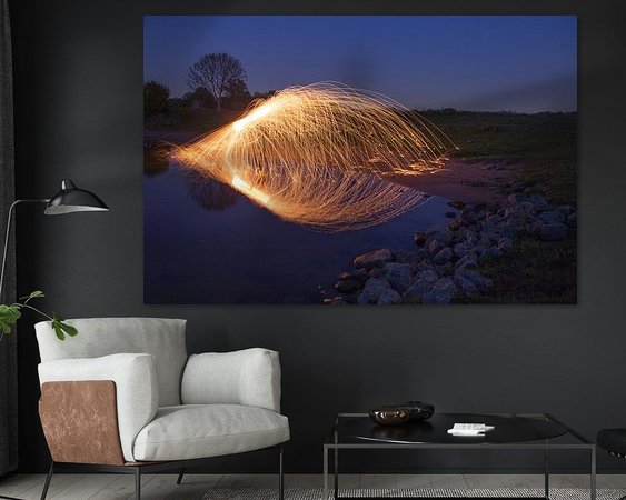 Voorbeeld van het werk in een kamer