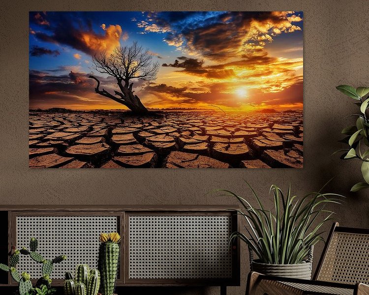 Voorbeeld van het werk in een kamer