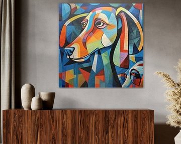 Malerei Bunter Hund | Rinde Kunst