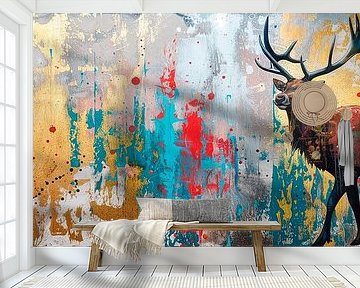 Gemälde Hirsch Modern von Kunst Laune
