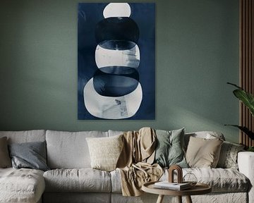 Japandi in cobalt blue, modern and abstract by Studio Allee