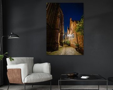 Het steegje langs de Stevenskerk in Nijmegen van Daniëlle Langelaar Photography
