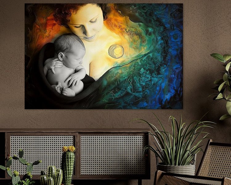 Voorbeeld van het werk in een kamer