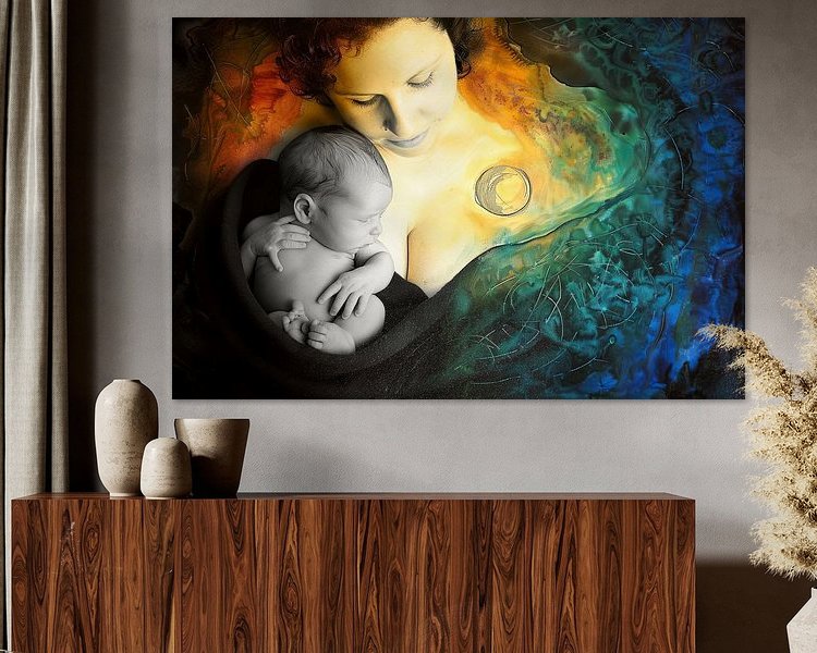 Voorbeeld van het werk in een kamer