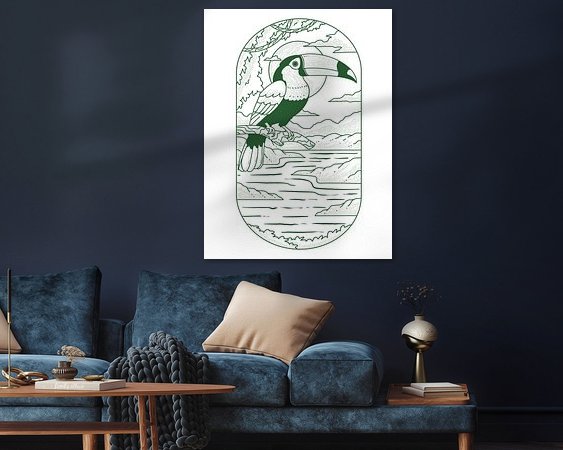Voorbeeld van het werk in een kamer