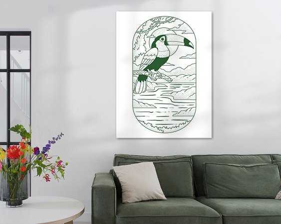 Voorbeeld van het werk in een kamer