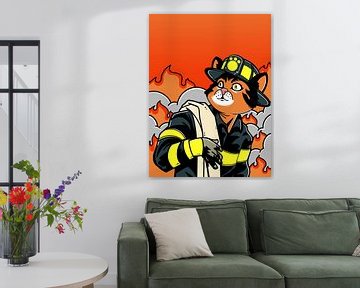 Brandweerman Kat van Artthree