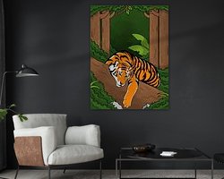Voorbeeld van het werk in een kamer