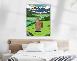 Voorbeeld van het werk in een kamer