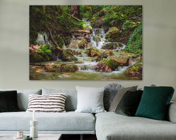Waterval bij Ninglinspo, Aywaille, België van Tim van der Kraats