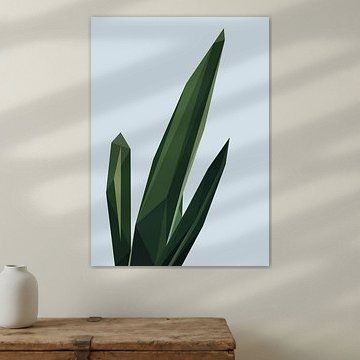 Sansevieria Minimalist Abstract Low Poly