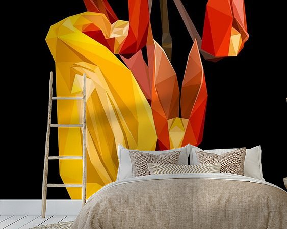 Voorbeeld van het werk in een kamer