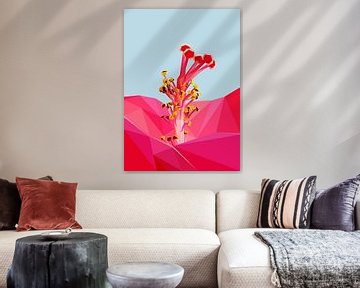 Roze Bloemblaadjes Abstract van Yoga Art 15