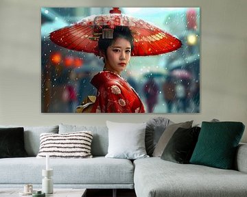 pictorial portrait woman Geisha by Egon Zitter