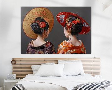 schilderachtig portret vrouwen Japan van Egon Zitter