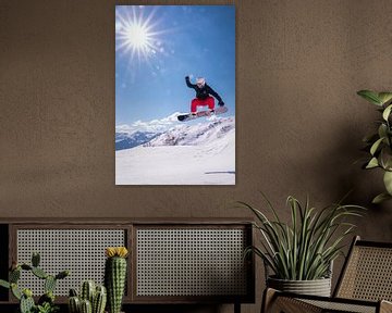 Luchtige Sprong op de Besneeuwde Bergtoppen van Arthur van Iterson