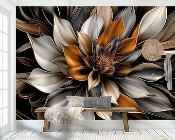 Lotusbloem Abstract van Jacky