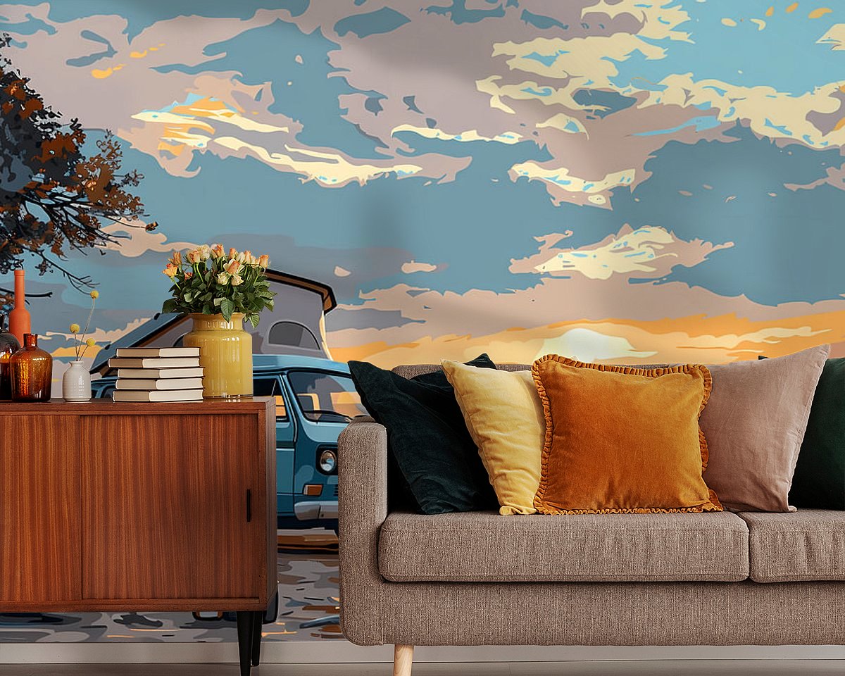 Voorbeeld van het werk in een kamer
