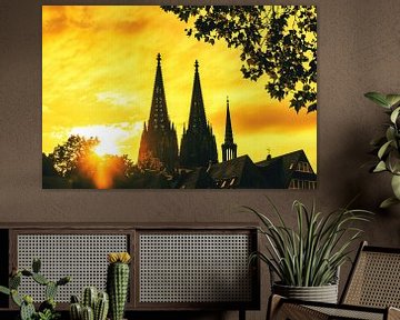 Silhouet van de Dom van Keulen van Dieter Walther
