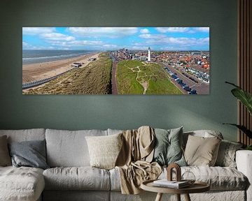 Aerial panorama of Egmond aan Zee in the Netherlands by Eye on You