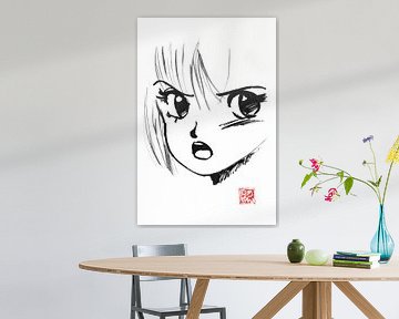 80s manga gezicht van Péchane Sumie