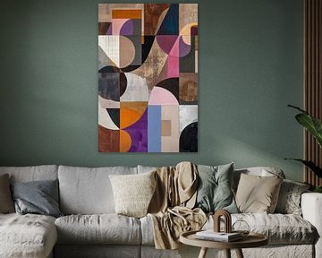 Kubistisch Abstracte Compositie van Agnita Langeveld